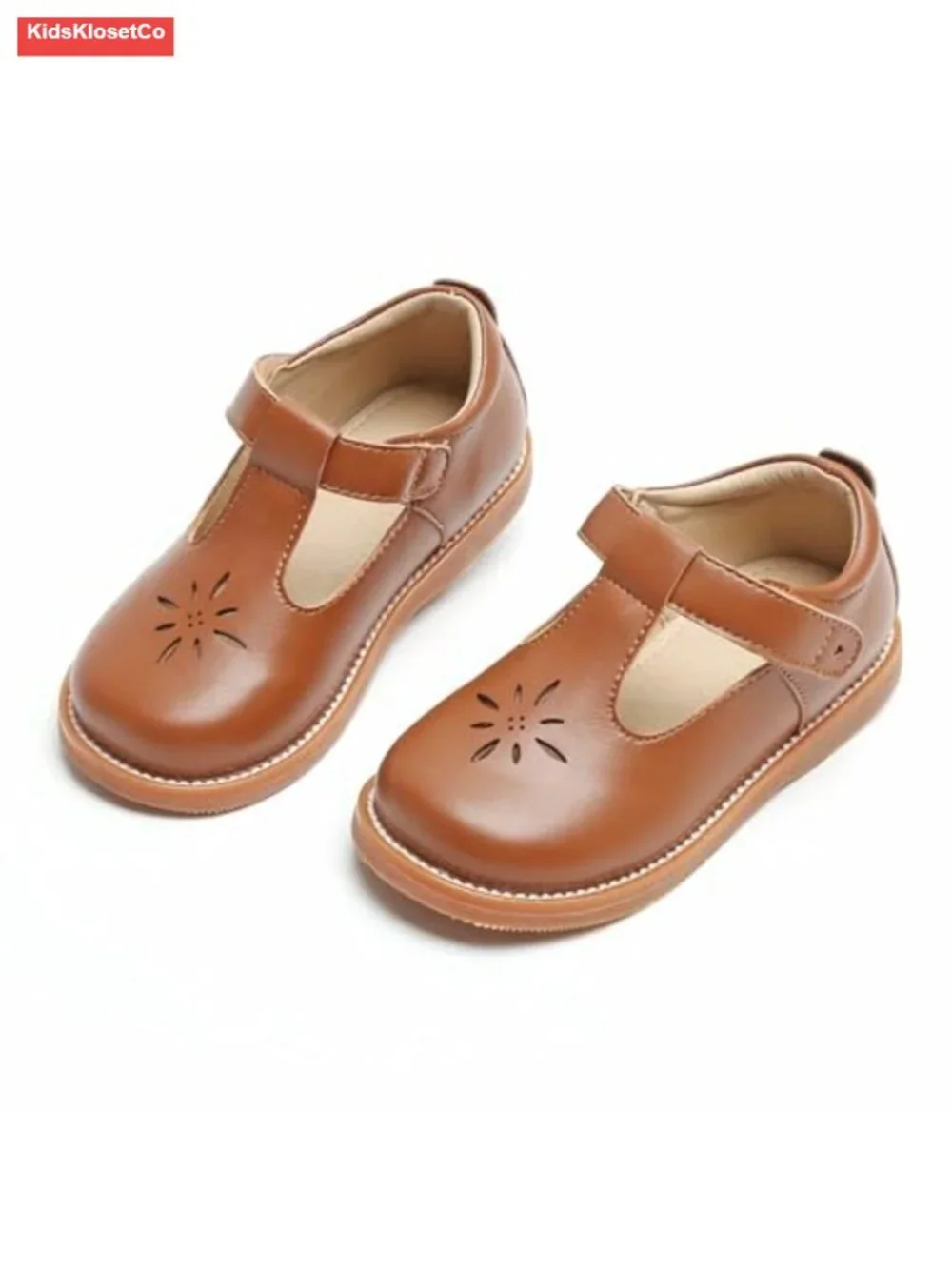 Girls Oxford Mary Jane Flats School Uniform Party Dress Shoes Hook Loop Closure